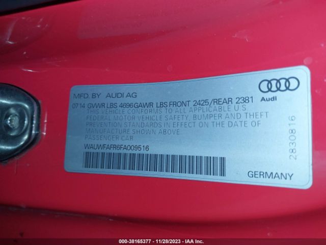 2015 AUDI A5 WAUWFAFR6FA009516 Photo 8