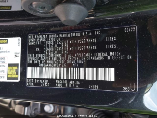 2022 TOYOTA COROLLA CROSS 7MUDAAAG5NV031237 Photo 8