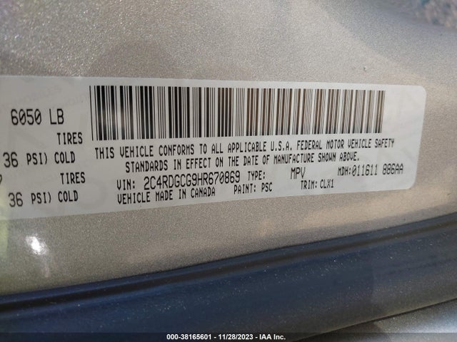 Dodge Grand Caravan Sxt 2017 2C4RDGCG9HR670869 Image 9