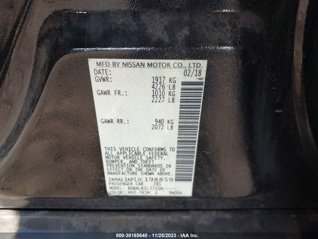 Nissan Altima 2018 1N4AL3AP1JC198859 Image 22
