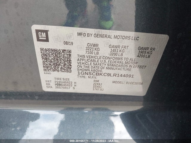 Chevrolet Tahoe 2wd Lt 2020 1GNSCBKC9LR144091 Image 9