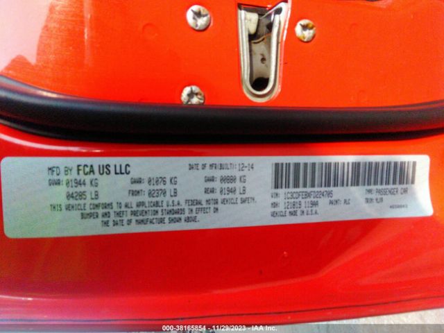 1C3CDFEBXFD224705 Dodge DART GT