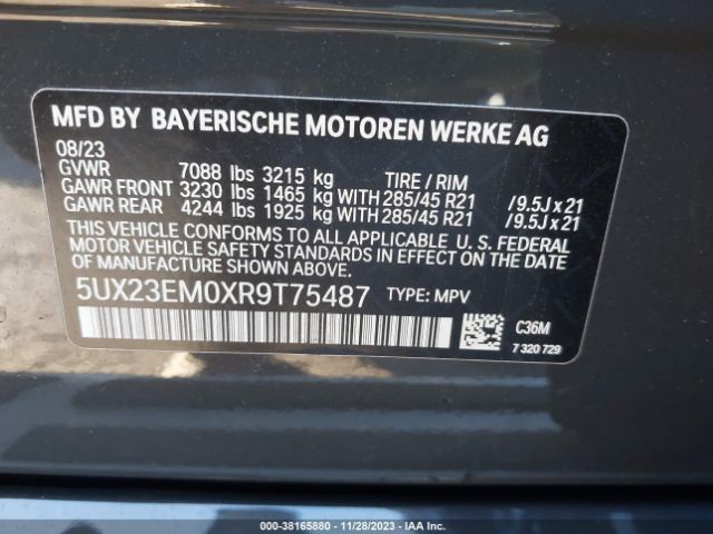 5UX23EM0XR9T75487 BMW X7 Xdrive40i