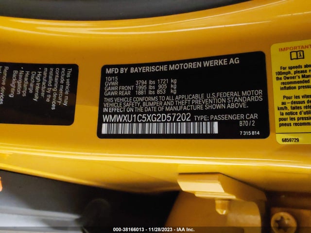 2016 MINI HARDTOP WMWXU1C5XG2D57202 Photo 8