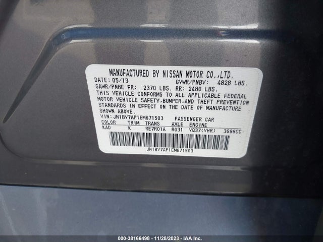 JN1BV7AP1EM671503 Infiniti Q50 Premium
