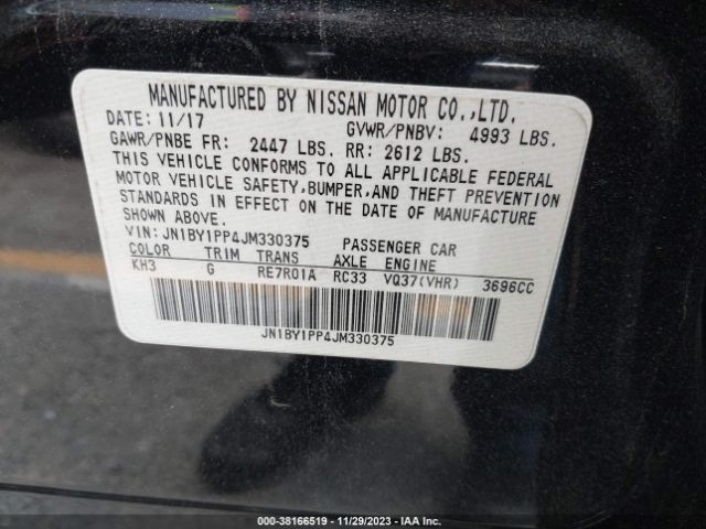 JN1BY1PP4JM330375 Infiniti Q70l 3.7 Luxe