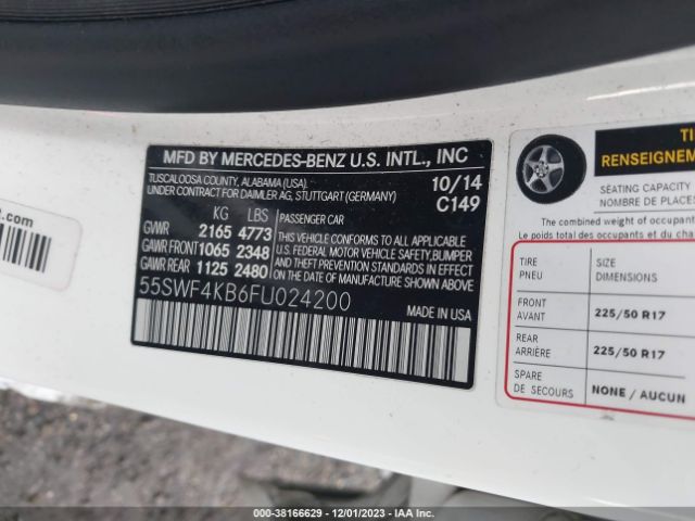 55SWF4KB6FU024200 Mercedes-Benz C 300 Sport 4matic/luxury 4matic/4matic