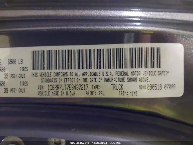 RAM 1500 Big Horn 2014 1C6RR7LT7ES437217 Image 9