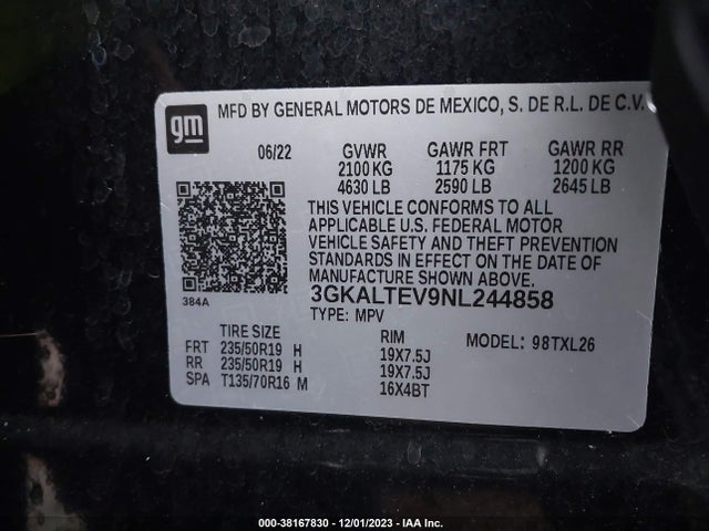 GMC Terrain Awd Sle 2022 3GKALTEV9NL244858 Image 9