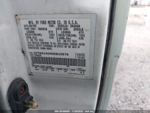 1992 FORD AEROSTAR VIN: 1FTDA14U4NZB15575