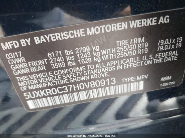 5UXKR0C37H0V80913 BMW X5 Xdrive35i