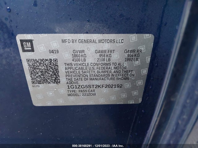 Chevrolet MALIBU RS 2019 1G1ZG5ST2KF202192 Image 9