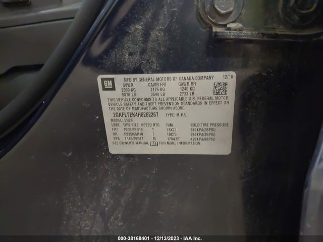 GMC Terrain Sle-2 2017 2GKFLTEK4H6262267 Image 9