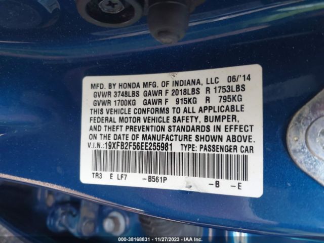 19XFB2F56EE255981 Honda Civic Lx