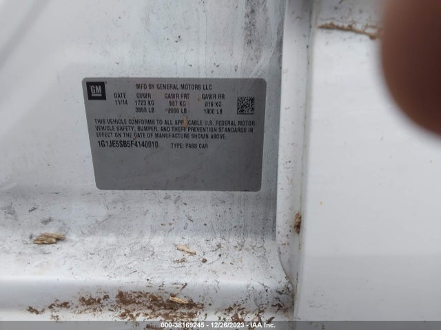 Chevrolet Sonic Ltz Auto 2015 1G1JE5SB5F4140010 Image 9