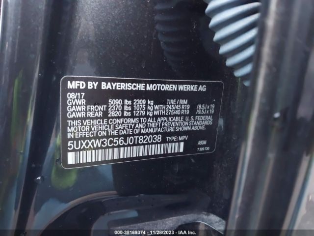 5UXXW3C56J0T82038 BMW X4 Xdrive28i