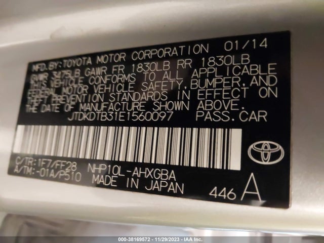 Toyota PRIUS C 2014 JTDKDTB31E1560097 Image 21