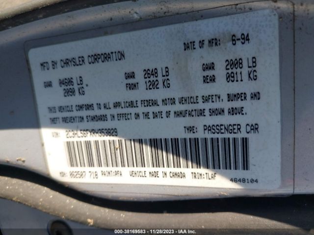 1994 CHRYSLER CONCORDE 2C3HL56FXRH353829 Photo 8