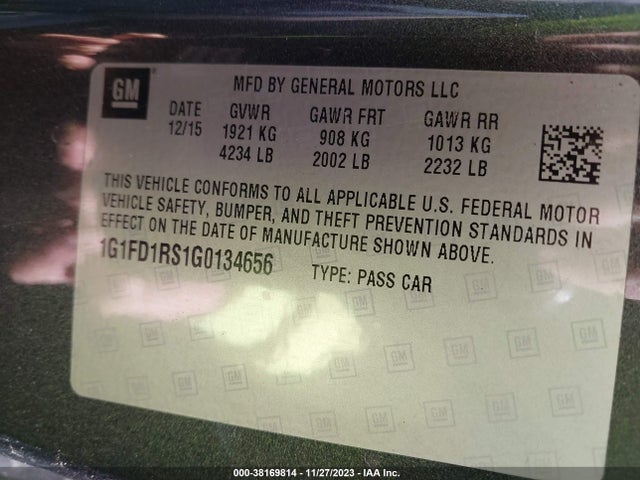 Chevrolet Camaro 2lt 2016 1G1FD1RS1G0134656 Image 9