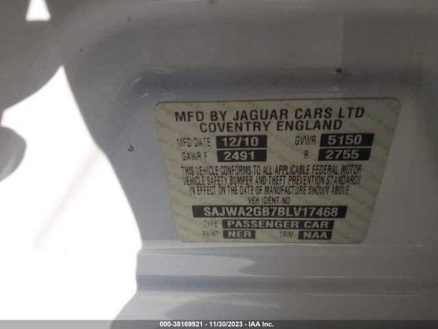 2011 JAGUAR XJ SAJWA2GB7BLV17468 Photo 8