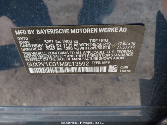 5UX2V1C01M9E13592 BMW X4 Xdrive30i