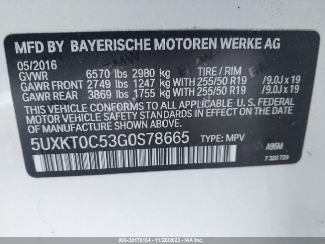5UXKT0C53G0S78665 BMW X5 Edrive Xdrive40e
