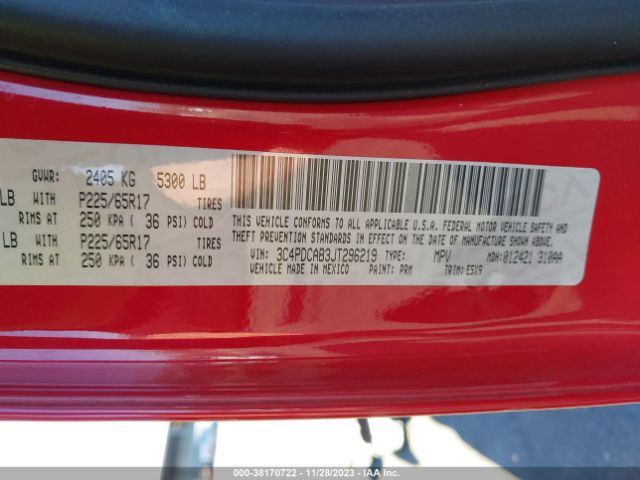 3C4PDCAB3JT296219 Dodge JOURNEY SE