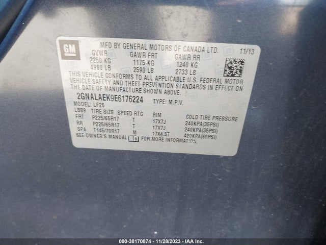 Chevrolet EQUINOX LS 2014 2GNALAEK9E6176224 Image 9