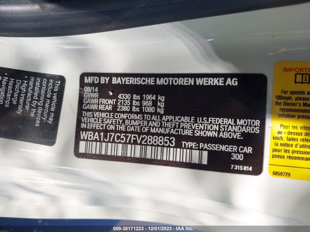 BMW M235 2015 WBA1J7C57FV288853 Image 9