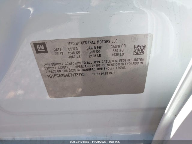 Chevrolet Cruze 1lt Auto 2014 1G1PC5SB4E7173125 Image 9