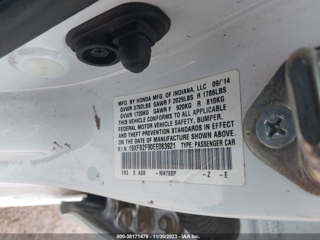 Honda Civic Ex-l 2014 19XFB2F90EE083921 Image 9