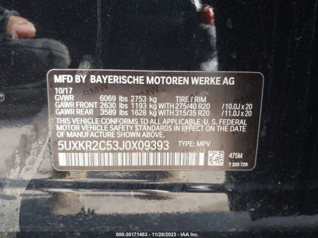5UXKR2C53J0X09393 BMW X5 Sdrive35i
