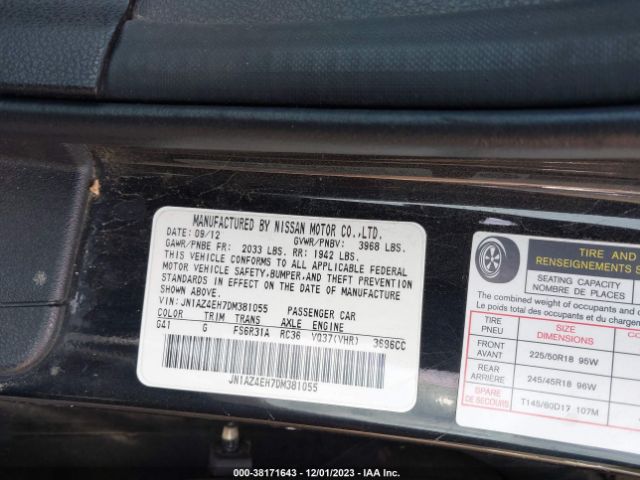 2013 NISSAN 370Z JN1AZ4EH7DM381055 Photo 8