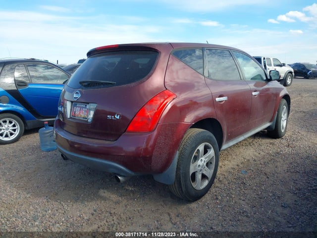 2005 NISSAN MURANO SL VIN: JN8AZ08T25W327808