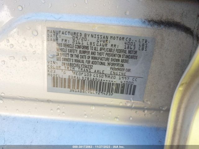 3N1AB8CV6LY294232 Nissan Sentra Sv Xtronic Cvt