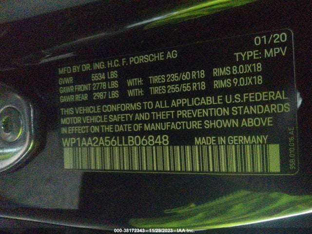 2020 PORSCHE MACAN WP1AA2A56LLB06848 Photo 8