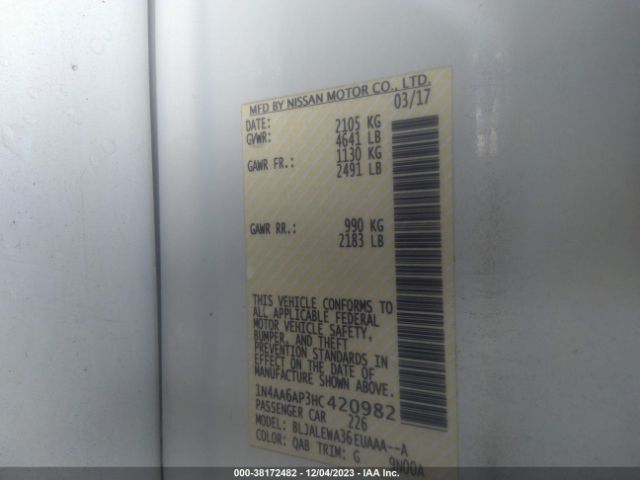 1N4AA6AP3HC420982 Nissan Maxima 3.5 Sl