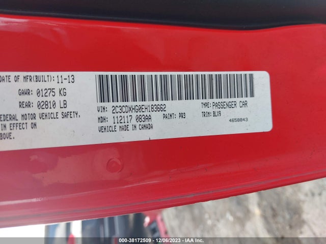 Dodge Charger Sxt 2014 2C3CDXHG0EH183662 Image 9