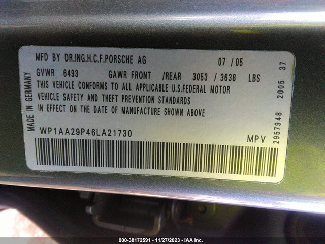 2006 PORSCHE CAYENNE WP1AA29P46LA21730 Photo 8