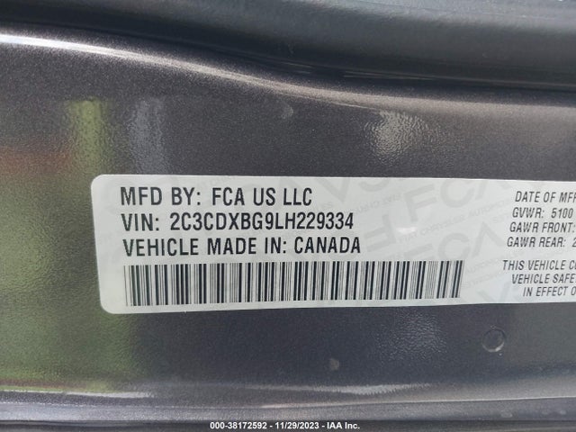 Dodge Charger Sxt Rwd 2020 2C3CDXBG9LH229334 Image 9