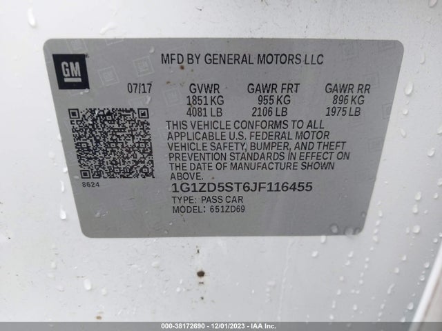 Chevrolet MALIBU LT 2018 1G1ZD5ST6JF116455 Image 9