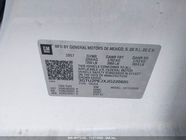 3GTU2PEJXJG220605 GMC Sierra 1500 Denali