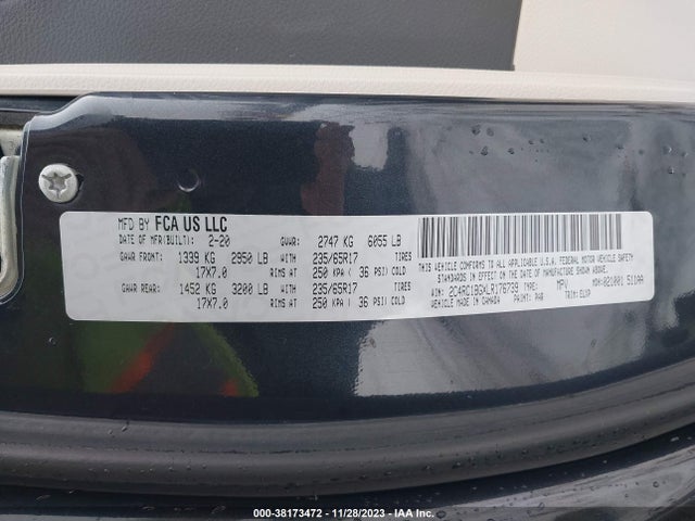 Chrysler Pacifica Touring L 2020 2C4RC1BGXLR176739 Image 9