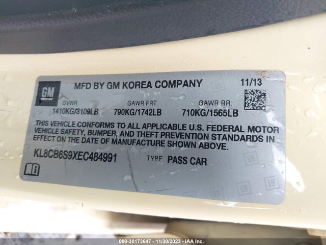Chevrolet Spark Ls Auto 2014 KL8CB6S9XEC484991 Image 9
