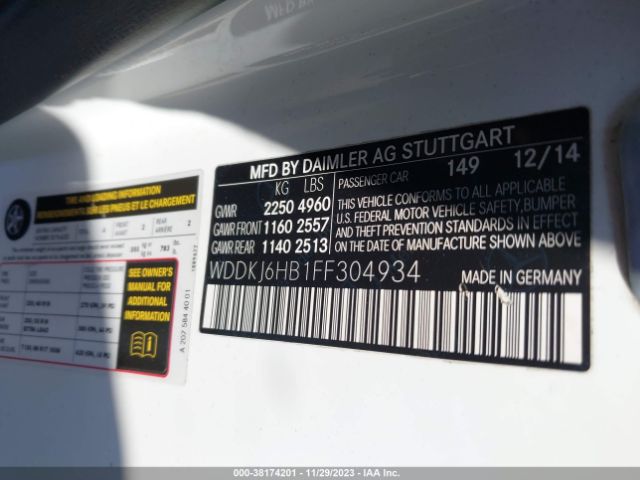 WDDKJ6HB1FF304934 Mercedes-Benz E 400 4matic