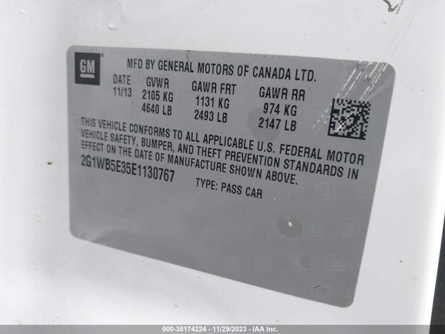Chevrolet Impala Limited Lt 2014 2G1WB5E35E1130767 Image 9