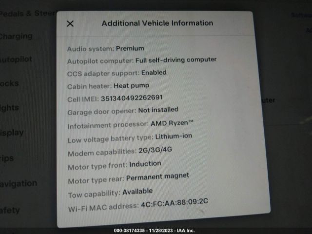 7SAYGDEE1PF596258 Tesla Model Y Awd/long Range Dual Motor All-wheel Drive