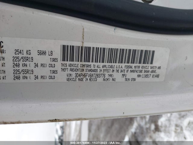2010 DODGE JOURNEY SXT VIN: 3D4PH5FV6AT283776