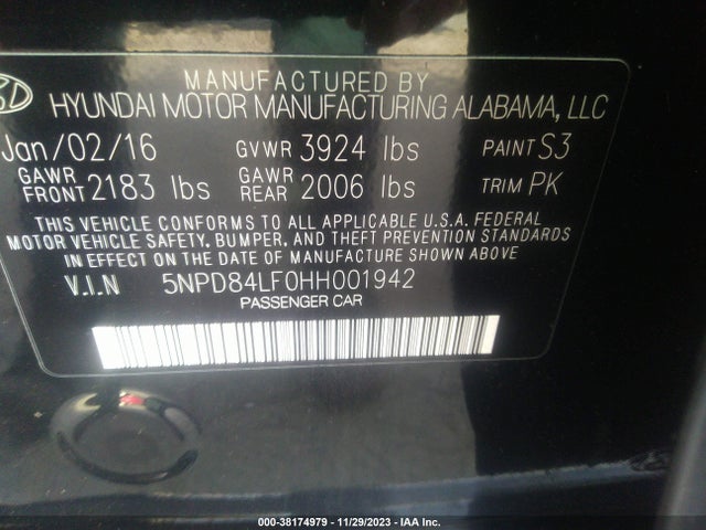 Hyundai ELANTRA SE 2017 5NPD84LF0HH001942 Image 9
