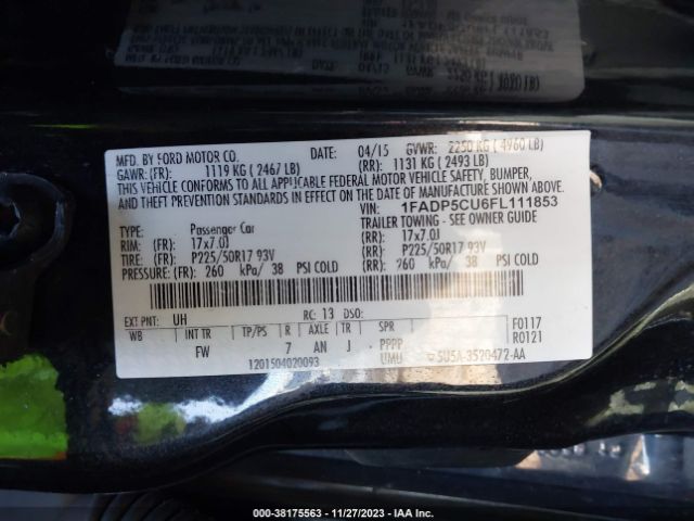1FADP5CU6FL111853 Ford C-max Energi Sel